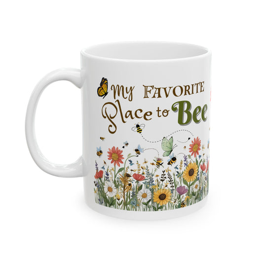 Blackcreek Bee Friendly Mug | Favorite Bee Design | Floral Gift for Garden Lovers
